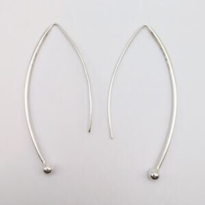 SILPADA Sterling Silver 925 Balancing Act Long Ball Threader Earrings W1307